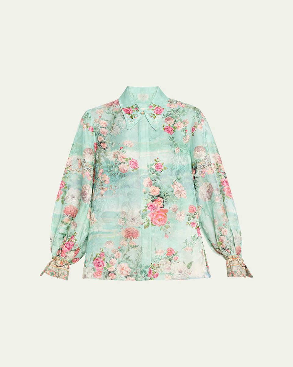 Jewellery Museum Curved Collar Blouse